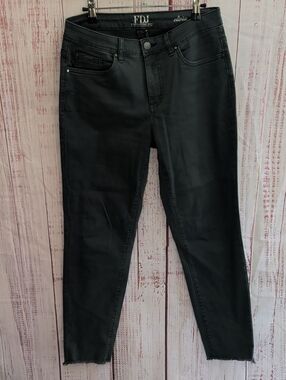 FDJ Olivia DARK Green Coated Skinny Jeans
